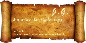 Josefovits Gyöngyi névjegykártya